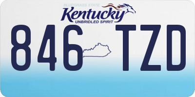 KY license plate 846TZD