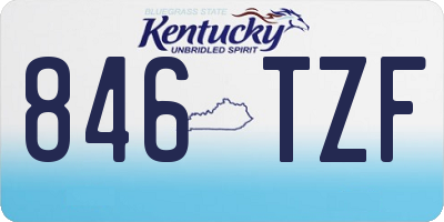 KY license plate 846TZF
