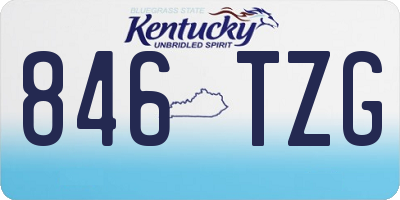 KY license plate 846TZG
