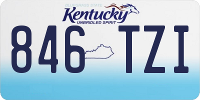 KY license plate 846TZI