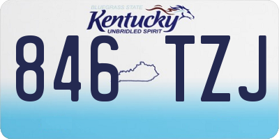 KY license plate 846TZJ