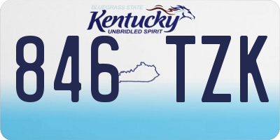 KY license plate 846TZK