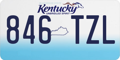 KY license plate 846TZL