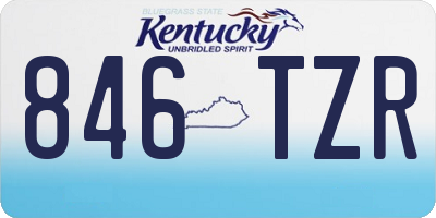 KY license plate 846TZR