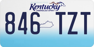 KY license plate 846TZT