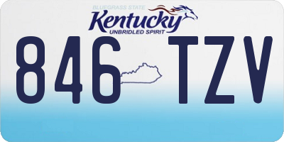 KY license plate 846TZV
