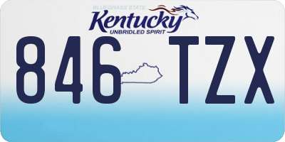 KY license plate 846TZX