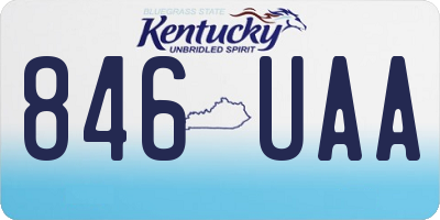 KY license plate 846UAA