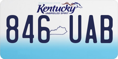 KY license plate 846UAB