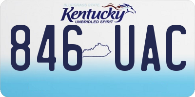 KY license plate 846UAC