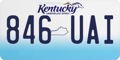 KY license plate 846UAI