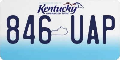 KY license plate 846UAP
