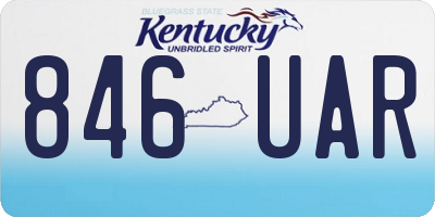 KY license plate 846UAR