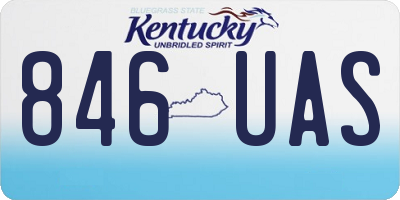 KY license plate 846UAS