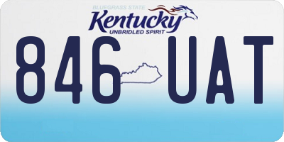 KY license plate 846UAT