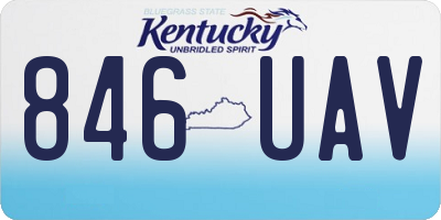 KY license plate 846UAV