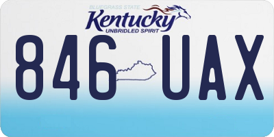 KY license plate 846UAX