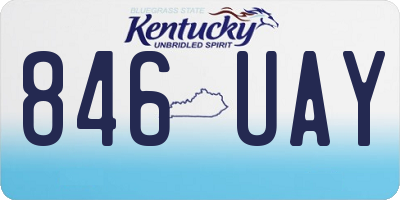 KY license plate 846UAY