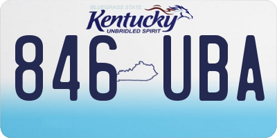 KY license plate 846UBA
