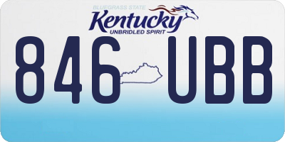 KY license plate 846UBB