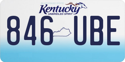 KY license plate 846UBE