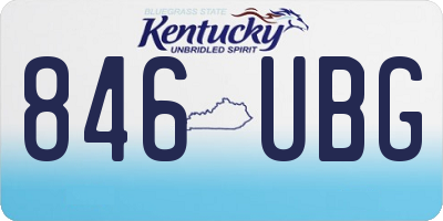 KY license plate 846UBG