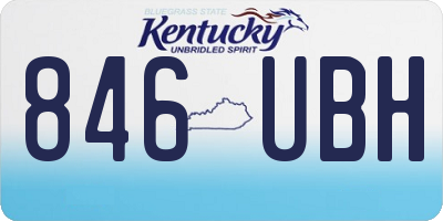 KY license plate 846UBH