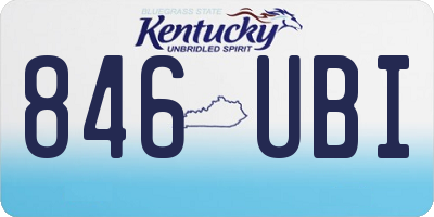 KY license plate 846UBI