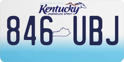 KY license plate 846UBJ