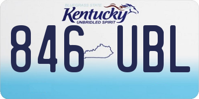 KY license plate 846UBL