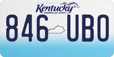 KY license plate 846UBO