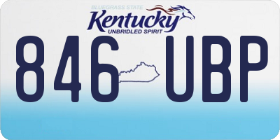 KY license plate 846UBP