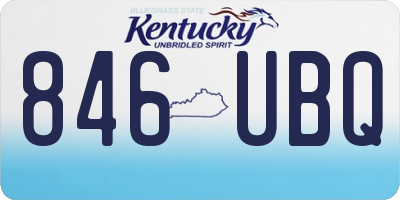 KY license plate 846UBQ
