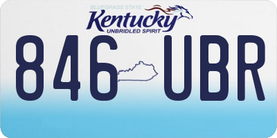 KY license plate 846UBR