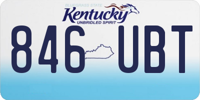 KY license plate 846UBT