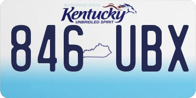 KY license plate 846UBX