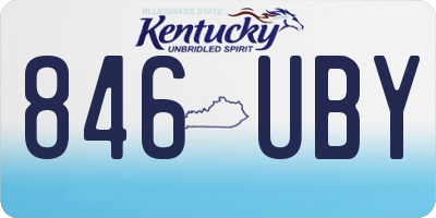 KY license plate 846UBY
