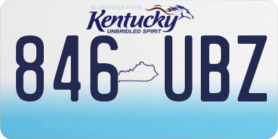 KY license plate 846UBZ