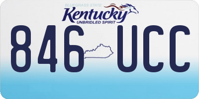 KY license plate 846UCC
