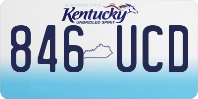 KY license plate 846UCD