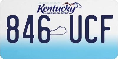 KY license plate 846UCF