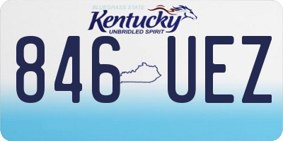 KY license plate 846UEZ