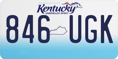 KY license plate 846UGK