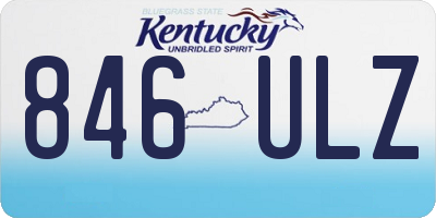 KY license plate 846ULZ