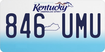 KY license plate 846UMU