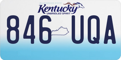 KY license plate 846UQA