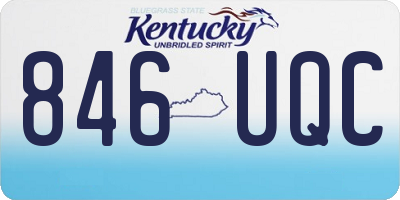 KY license plate 846UQC