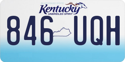 KY license plate 846UQH