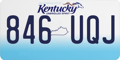 KY license plate 846UQJ