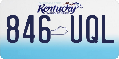 KY license plate 846UQL
